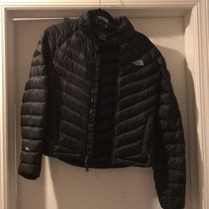 North Face black down jacket